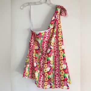 NWT Lilly Pulitzer silk Roe top Daisy and Confused 10